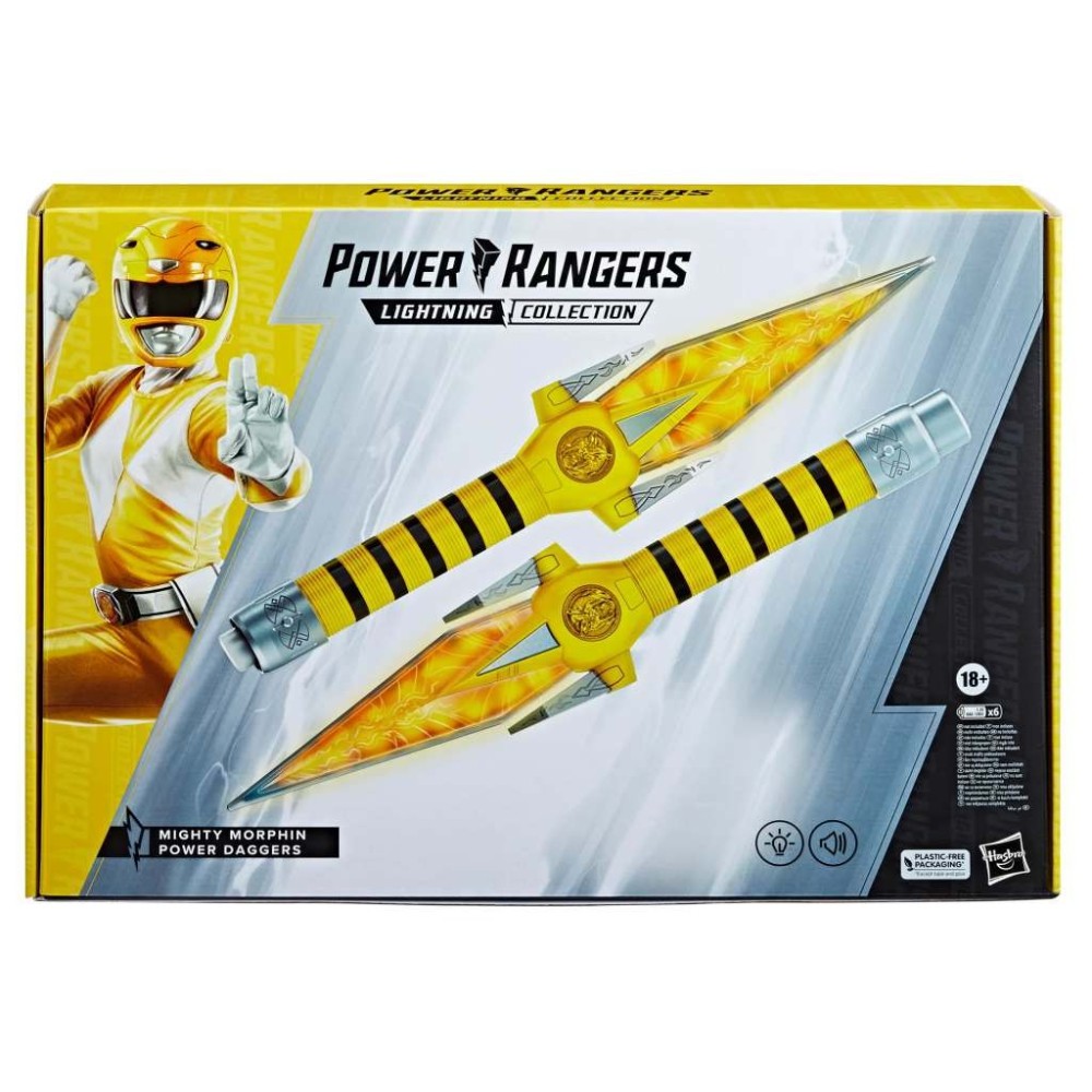 HASBRO POWER RANGERS LIGHTNING COLLECTION YELLOW RANGER POWER DAGGERS REPLICA