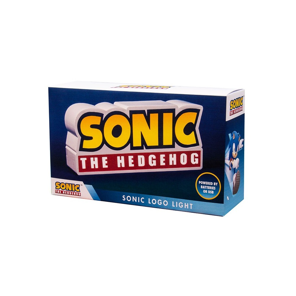 SONIC THE HEDGEHOG LOGO LAMPADA LED 25CM FIZZ CREATIONS