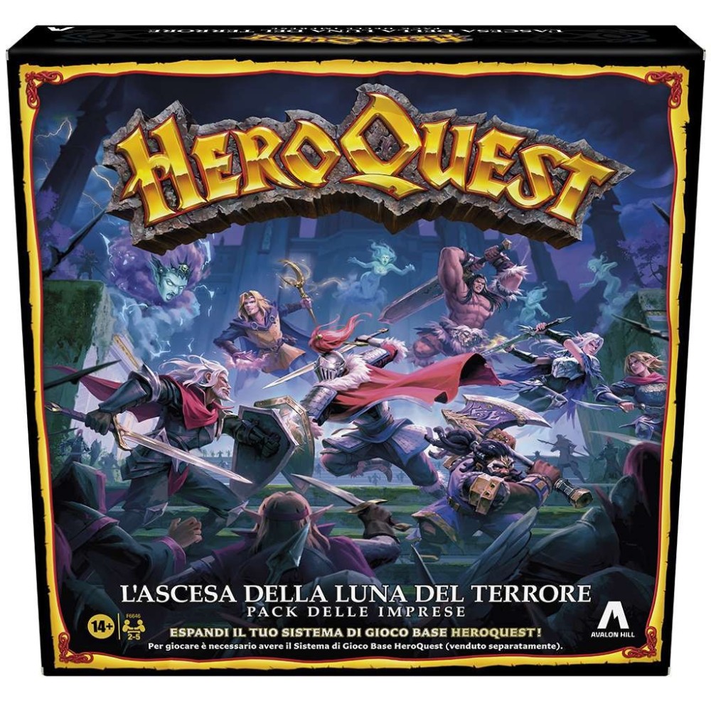 HASBRO HEROQUEST ESPANSIONE L'ASCESA DELLA LUNA DEL TERRORE BOARDGAME GIOCO DA TAVOLO IN ITALIANO