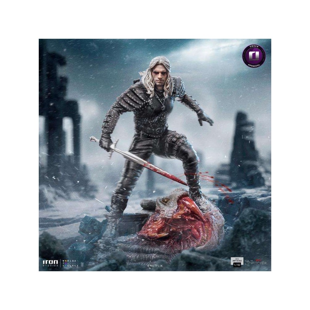 THE WITCHER NETFLIX GERALT OF RIVIA ART SCALE 1/10 STATUA FIGURE IRON STUDIOS