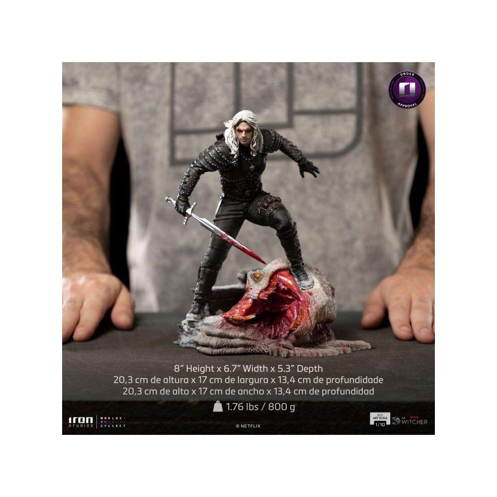 IRON STUDIOS THE WITCHER NETFLIX GERALT OF RIVIA ART SCALE 1/10 STATUE FIGURE