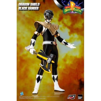 POWER RANGERS DRAGON SHIELD BLACK RANGER 30CM ACTION FIGURE THREEZERO