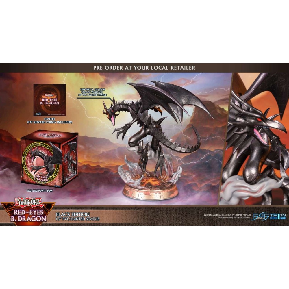 FIRST4FIGURES YU-GI-OH! RED-EYES B. DRAGON BLACK EDITION STATUE FIGURE