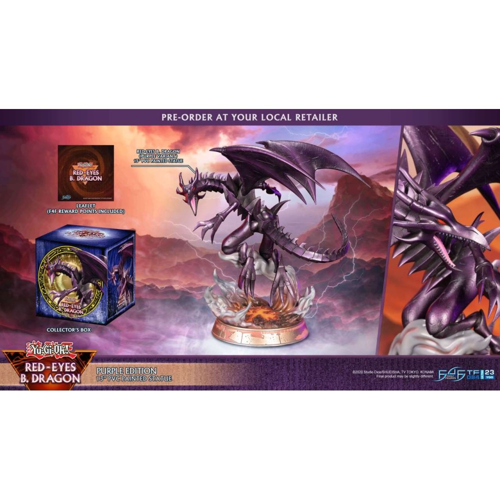 FIRST4FIGURES YU-GI-OH! RED-EYES B. DRAGON PURPLE EDITION STATUE FIGURE