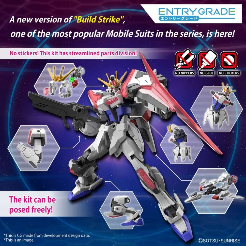EG ENTRY GRADE GUNDAM BUILD STRIKE EXCEED GALAXY 1/144 MODEL KIT ACTION FIGURE BANDAI
