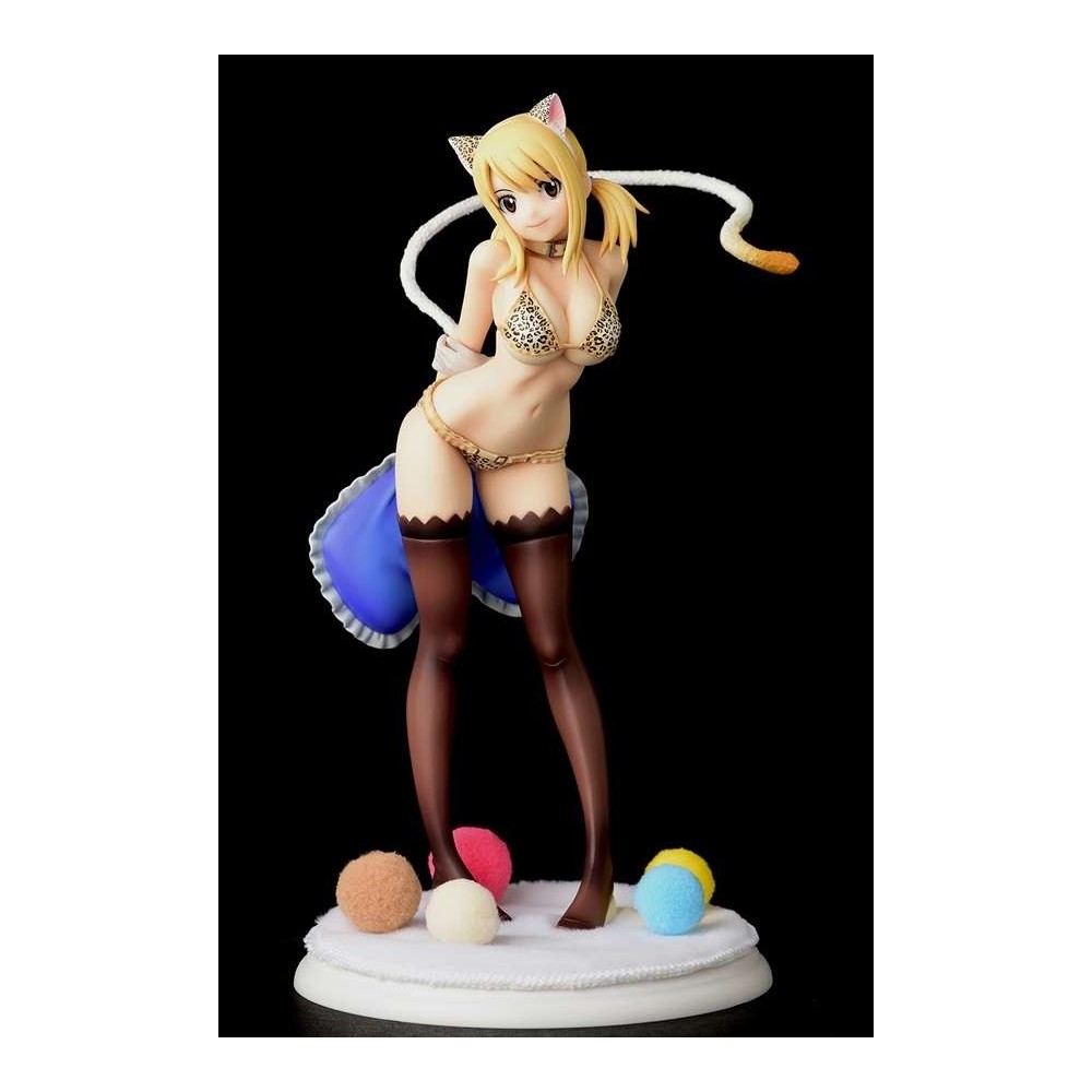 FAIRY TAIL LUCY HEARTFILIA LEOPARD CAT 24CM STATUA FIGURE ORCA TOYS