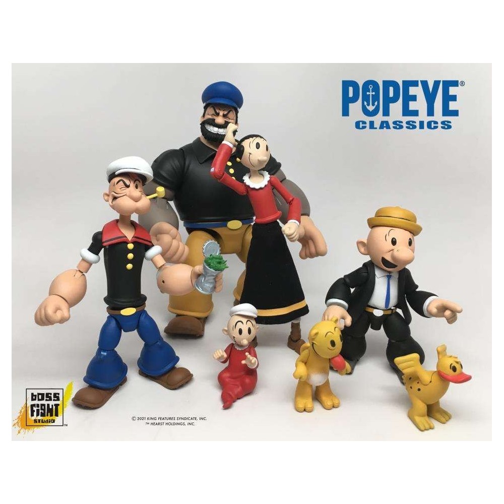 BOSS FIGHT STUDIO POPEYE CLASSICS WAVE 1 OLIVE OYL AND SWEE'PEA ACTION FIGURE