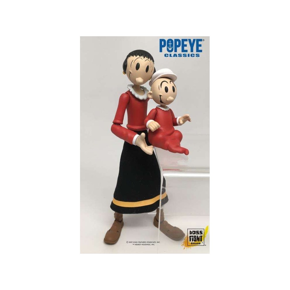 POPEYE CLASSICS WAVE 1 OLIVIA E PISELLINO ACTION FIGURE BOSS FIGHT STUDIO