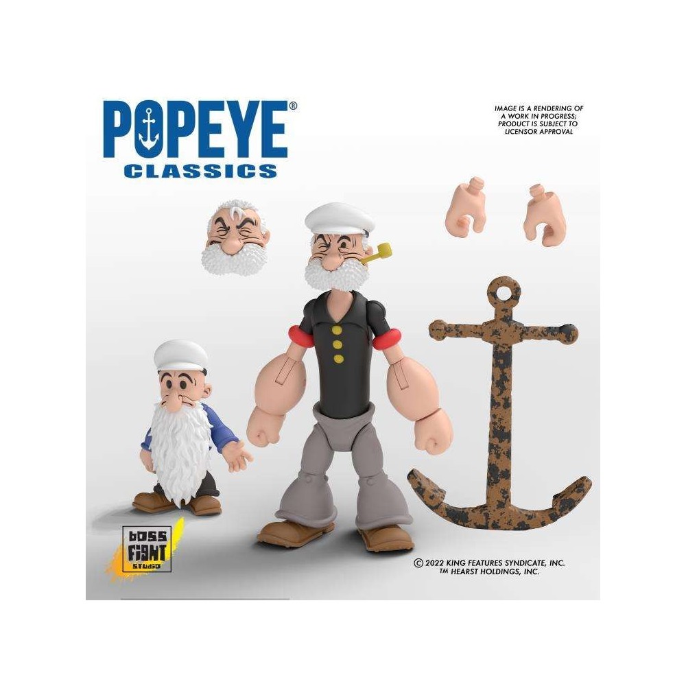 BOSS FIGHT STUDIO POPEYE CLASSICS WAVE 2 POOPDECK PAPPY ACTION FIGURE