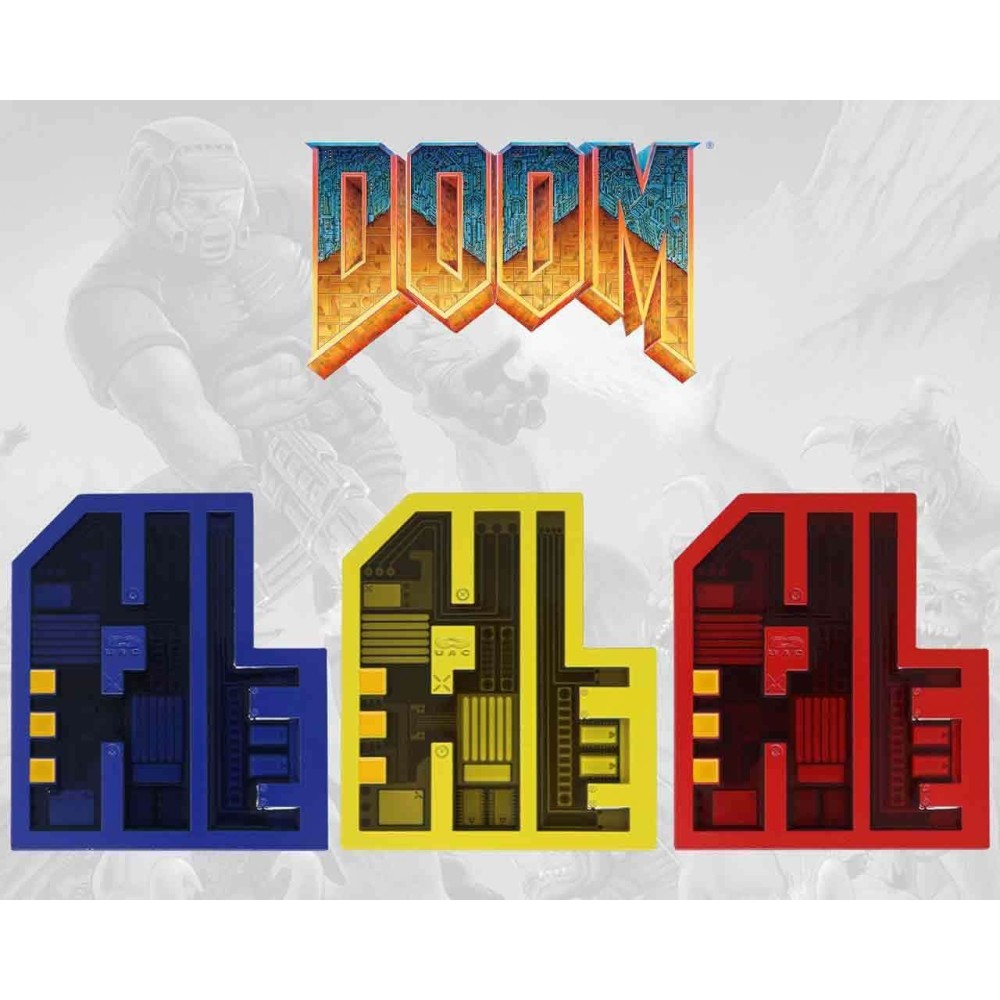 DOOM 30TH ANNIVERSARY PIXEL KEY SET OF 3 REPLICA FANATTIK