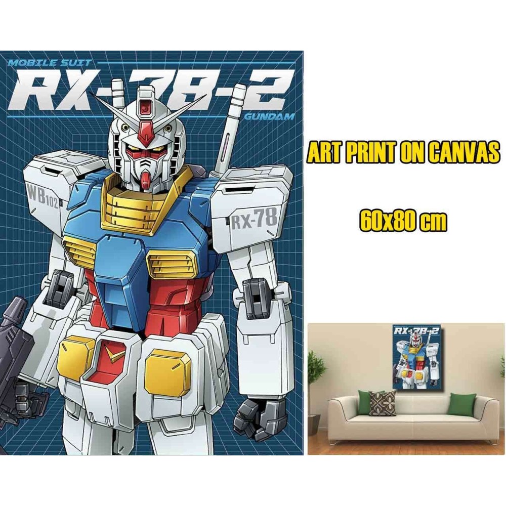 PYRAMID INTERNATIONAL GUNDAM RX-78-2 CANVAS PRINT 60 X 80 CM