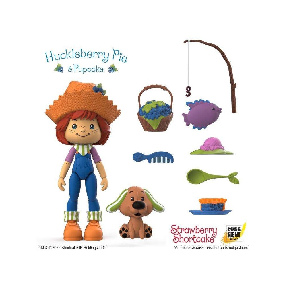 STRAWBERRY SHORTCAKE HUCKLEBERRY PIE & PUPCAKE ACTION FIGURE BOSS FIGHT STUDIO