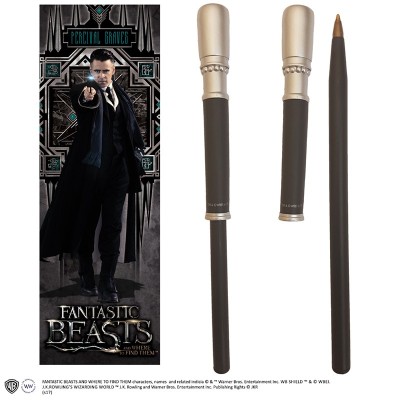 FANTASTIC BEAST - PERCIVAL GRAVES WAND PEN AND BOOKMARK PENNA E SEGNALIBRO NOBLE COLLECTIONS