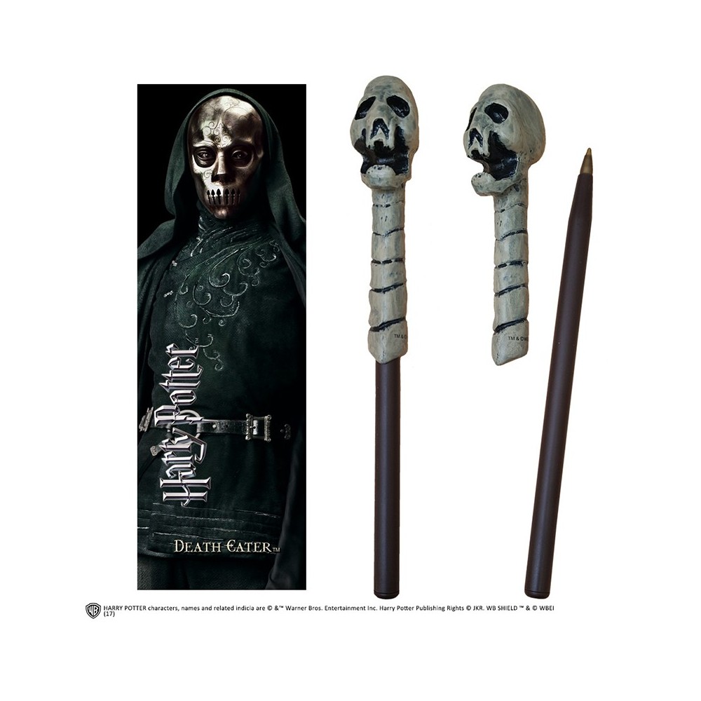 HARRY POTTER - DEATH EATER WAND PEN AND BOOKMARK PENNA E SEGNALIBRO NOBLE COLLECTIONS
