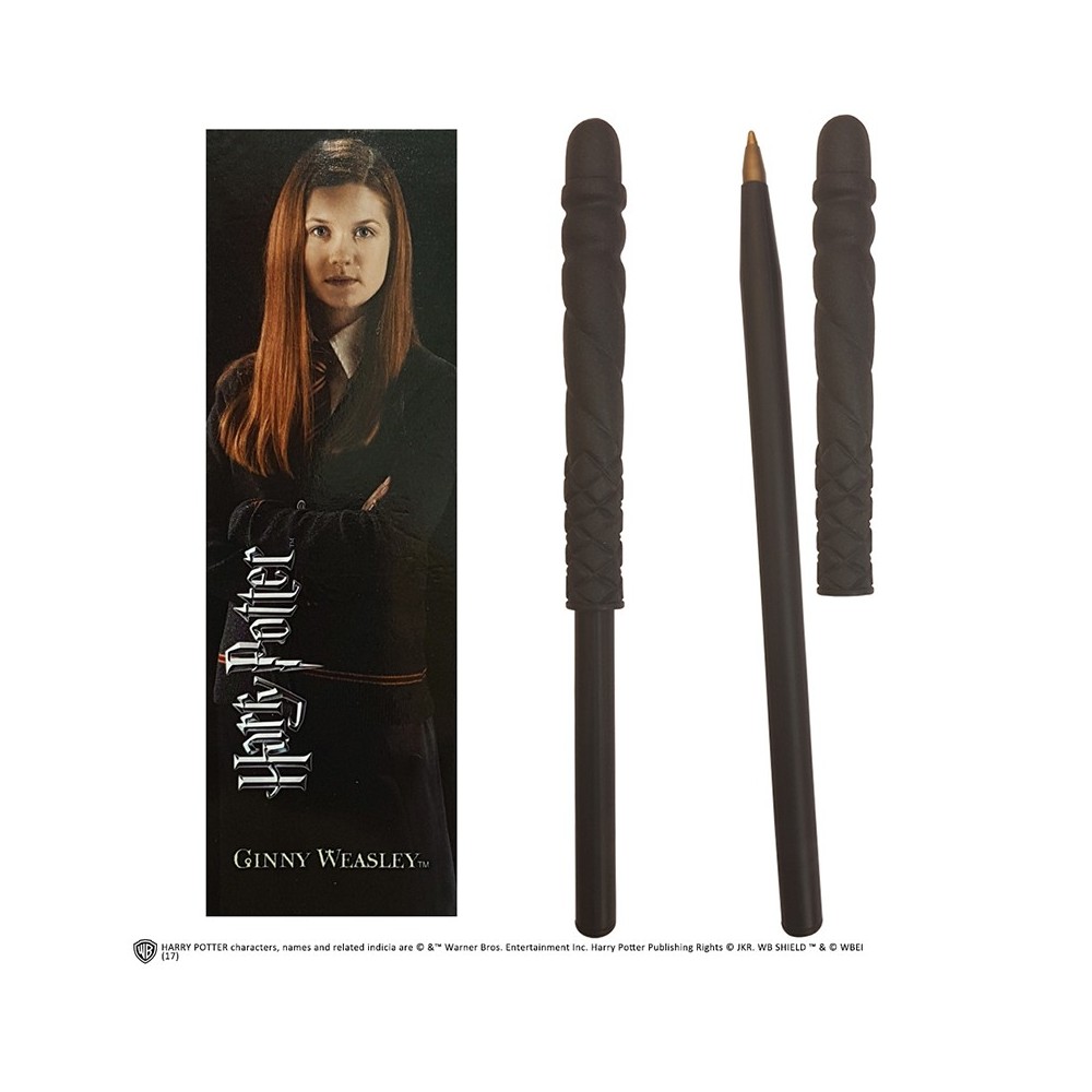 HARRY POTTER - GINNY WEASLEY WAND PEN AND BOOKMARK PENNA E SEGNALIBRO NOBLE COLLECTIONS