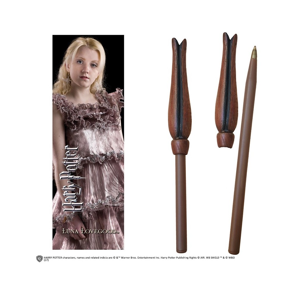 HARRY POTTER - LUNA LOVEGOOD WAND PEN AND BOOKMARK PENNA E SEGNALIBRO NOBLE COLLECTIONS