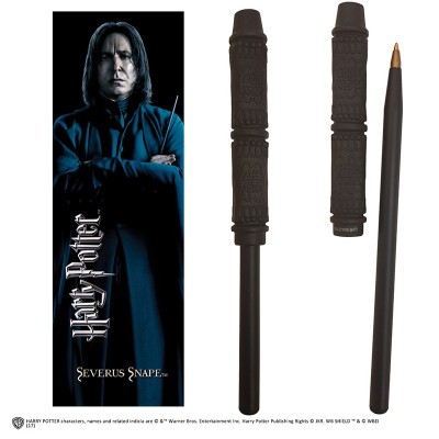 HARRY POTTER - SEVERUS SNAPE WAND PEN AND BOOKMARK PENNA E SEGNALIBRO NOBLE COLLECTIONS