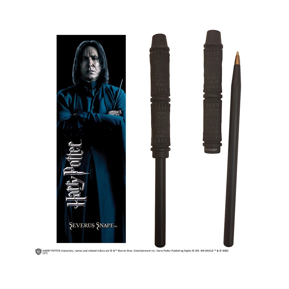 HARRY POTTER - SEVERUS SNAPE WAND PEN AND BOOKMARK PENNA E SEGNALIBRO NOBLE COLLECTIONS