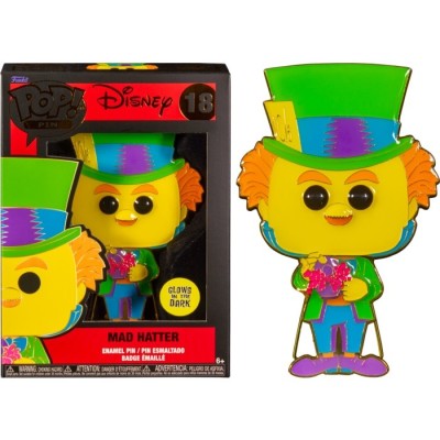 FUNKO POP! PIN DISNEY MAD HATTER BLACKLIGHT GLOWS IN THE DARK SPILLA FIGURE FUNKO