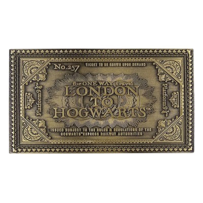 HARRY POTTER HOGWARTS EXPRESS ANTIQUE METAL TICKET REPLICA 1/1 FANATTIK