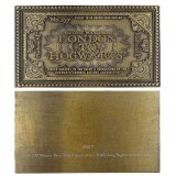 HARRY POTTER HOGWARTS EXPRESS ANTIQUE METAL TICKET REPLICA 1/1 FANATTIK