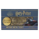 HARRY POTTER HOGWARTS EXPRESS ANTIQUE METAL TICKET REPLICA 1/1 FANATTIK