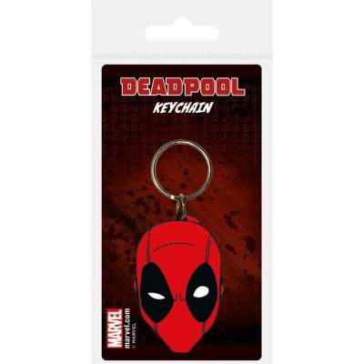 PYRAMID INTERNATIONAL DEADPOOL FACE RUBBER KEYCHAIN
