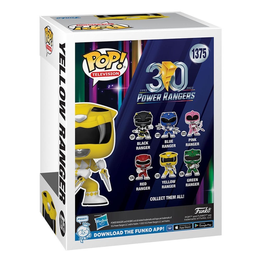 FUNKO FUNKO POP! POWER RANGERS YELLOW RANGER BOBBLE HEAD FIGURE