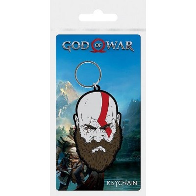 PYRAMID INTERNATIONAL GOD OF WAR KRATOS HEAD RUBBER KEYCHAIN
