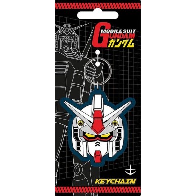 MOBILE SUIT GUNDAM HEAD KEYCHAIN PORTACHIAVI IN GOMMA PYRAMID INTERNATIONAL