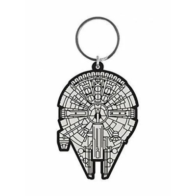 STAR WARS MILLENNIUM FALCON KEYCHAIN PORTACHIAVI IN GOMMA PYRAMID INTERNATIONAL