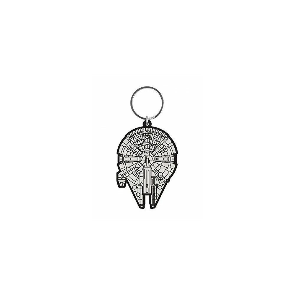 STAR WARS MILLENNIUM FALCON KEYCHAIN PORTACHIAVI IN GOMMA PYRAMID INTERNATIONAL