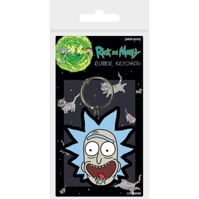 RICK AND MORTY FACE RICK RUBBER KEYCHAIN PORTACHIAVI IN GOMMA PYRAMID INTERNATIONAL