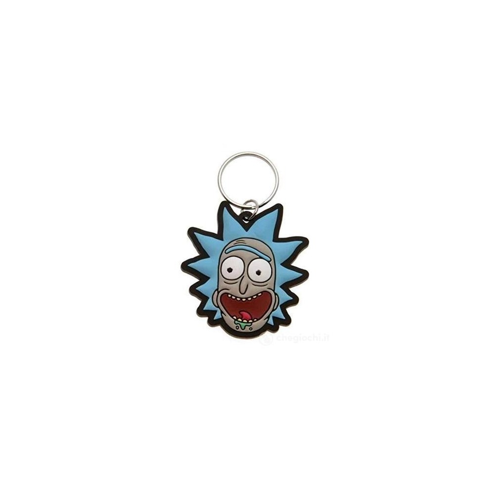 PYRAMID INTERNATIONAL RICK AND MORTY FACE RICK RUBBER KEYCHAIN