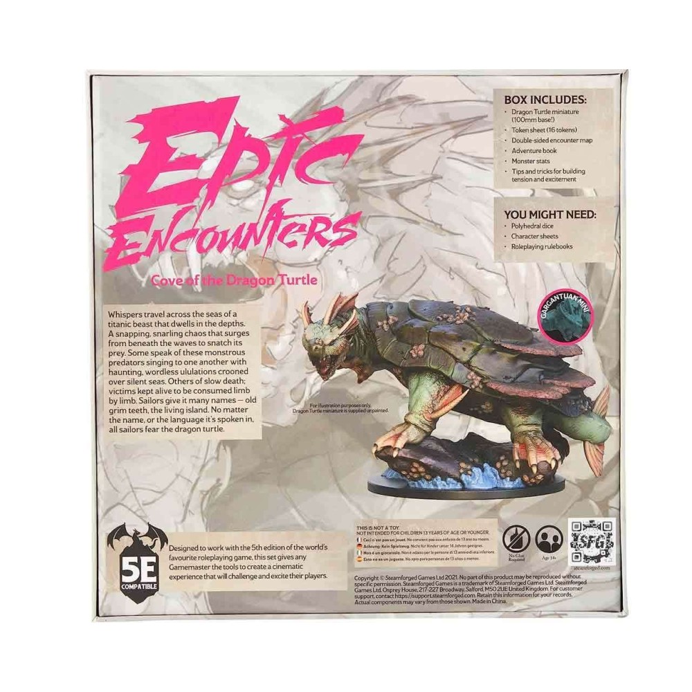 EPIC ENCOUNTERS COVE OF THE DRAGON TURTLE MINIATURE STEAMFORGED GAMES