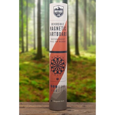 YAS! GAMES REVERSIBLE MAGNETIC ROLL-UP DARTBOARD