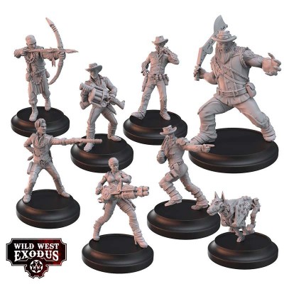WILD WEST EXODUS THE DEADLY SEVEN STARTER SET RESIN MINIATURES WARCRADLE STUDIOS