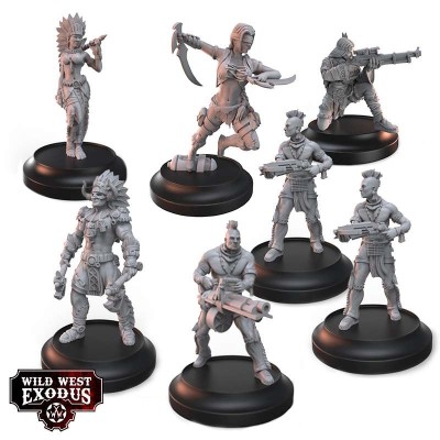 WILD WEST EXODUS TRIBAL RETRIBUTION STARTER SET RESIN MINIATURES WARCRADLE STUDIOS