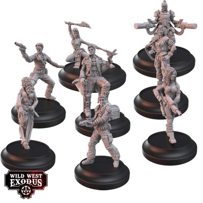 WARCRADLE STUDIOS WILD WEST EXODUS THE WAYWARD EIGHT STARTER SET RESIN MINIATURES