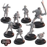 WILD WEST EXODUS THE DEADLY SEVEN POSSE SET RESIN MINIATURES WARCRADLE STUDIOS