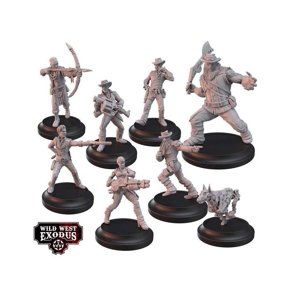 WILD WEST EXODUS THE DEADLY SEVEN POSSE SET RESIN MINIATURES WARCRADLE STUDIOS