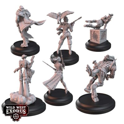 WARCRADLE STUDIOS WILD WEST EXODUS INFERNAL INVESTIGATIONS POSSE SET RESIN MINIATURES
