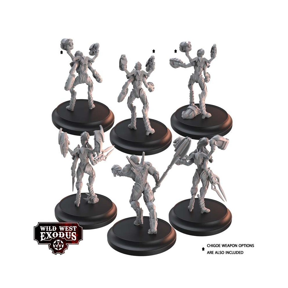 WILD WEST EXODUS VIRIDIAN CLADE POSSE SET RESIN MINIATURES WARCRADLE STUDIOS