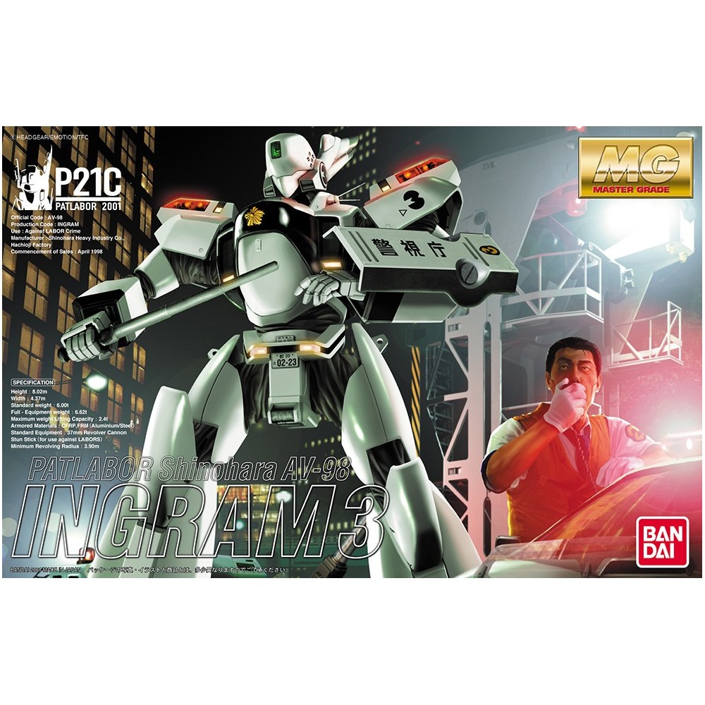 BANDAI MASTER GRADE MG PATLABOR INGRAM 3 1/100 MODEL KIT ACTION FIGURE
