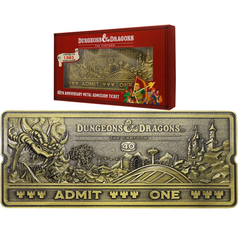DUNGEONS AND DRAGONS THE CARTOON ROLLERCOASTER TICKET REPLICA FANATTIK