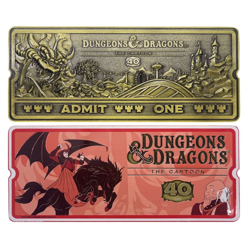 DUNGEONS AND DRAGONS THE CARTOON ROLLERCOASTER TICKET REPLICA FANATTIK