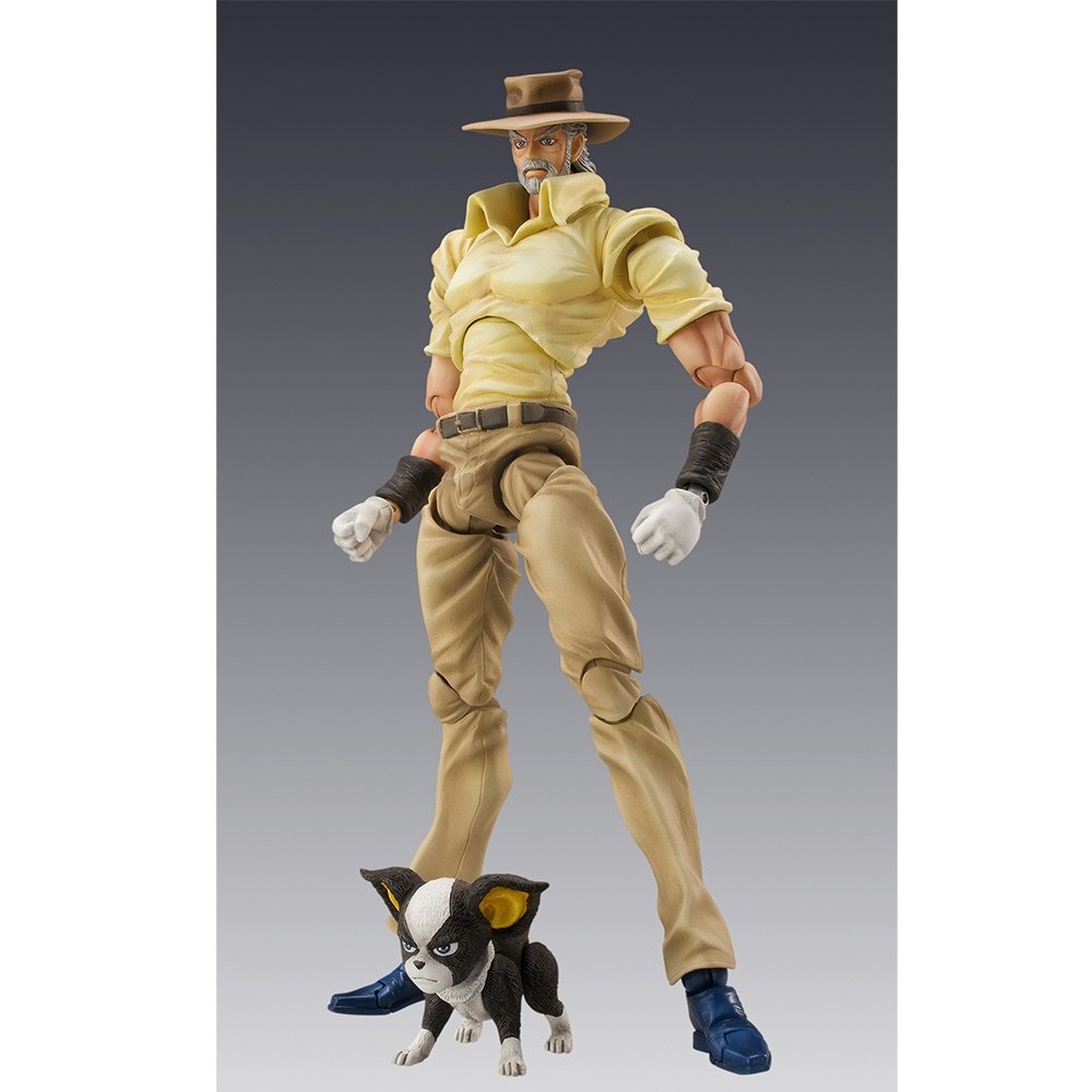 MEDICOS ENTERTAINMENT JOJO'S BIZARRE ADVENTURE CHOZOKADO JOSEPH JOESTAR AND IGGY ACTION FIGURE