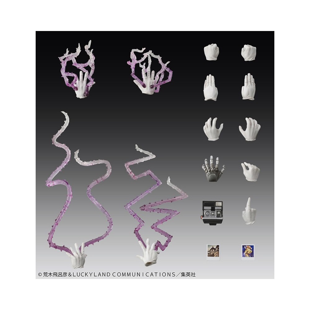 MEDICOS ENTERTAINMENT JOJO'S BIZARRE ADVENTURE CHOZOKADO JOSEPH JOESTAR AND IGGY ACTION FIGURE