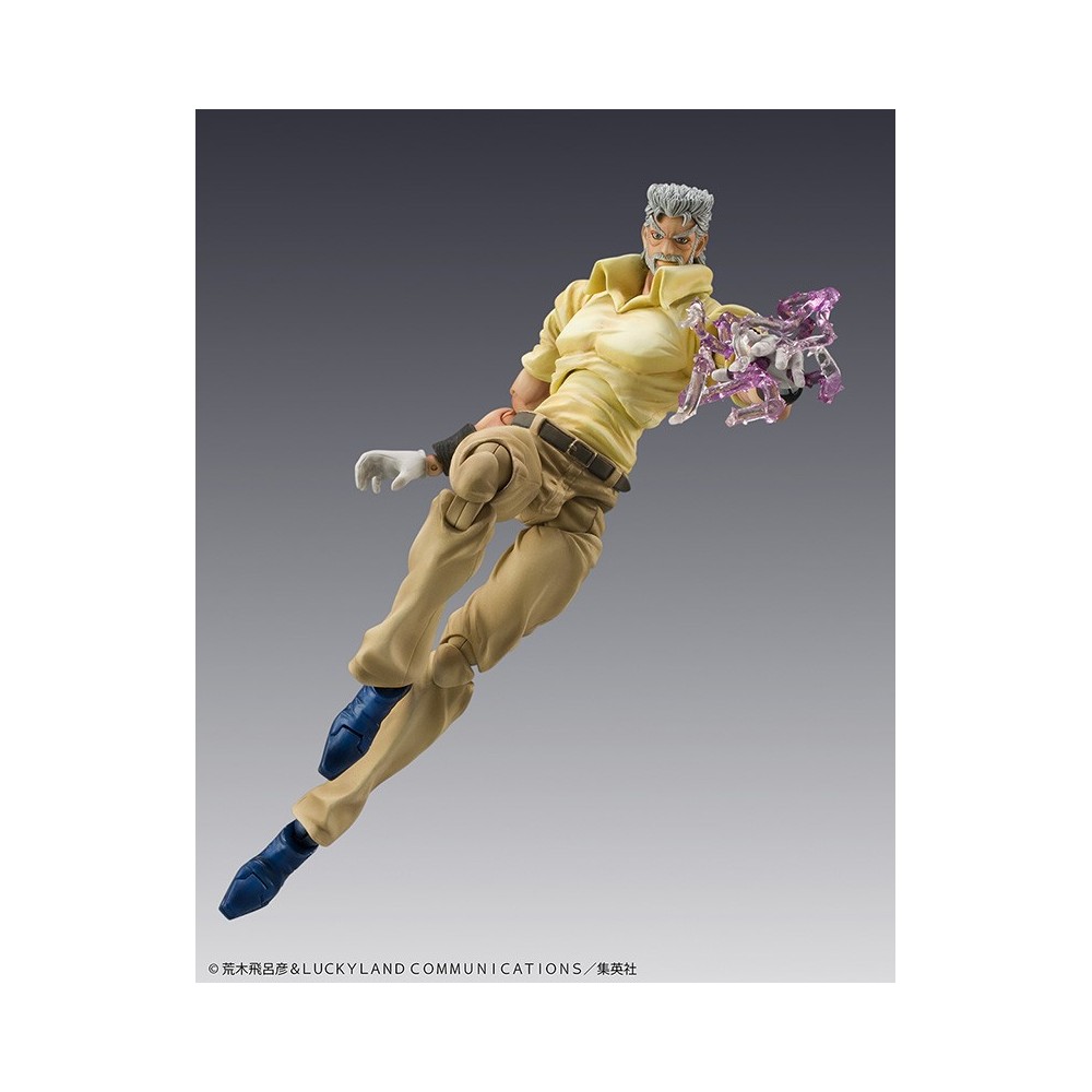 MEDICOS ENTERTAINMENT JOJO'S BIZARRE ADVENTURE CHOZOKADO JOSEPH JOESTAR AND IGGY ACTION FIGURE