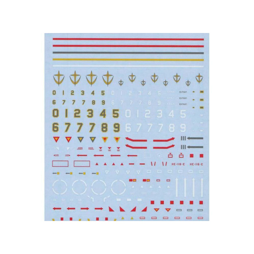GUNDAM DECAL 37 HGUC EARTH FEDERATION 2 MODEL KIT BANDAI